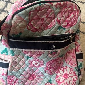 Floral Quilted Backpack